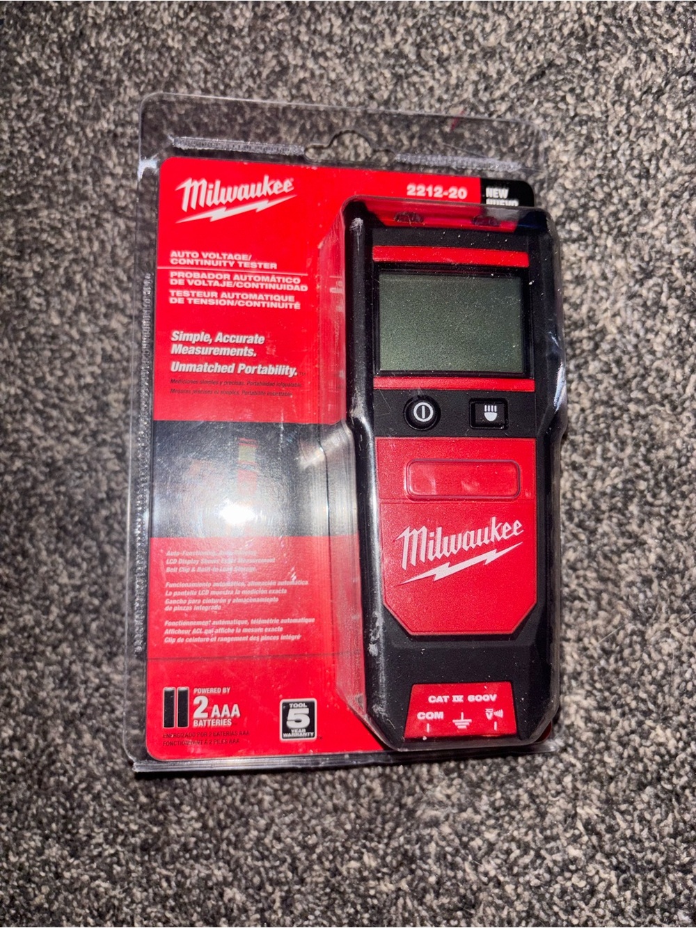Milwaukee Red Auto Voltage/Continuity Tester